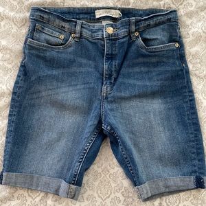 H&M Blue Bermuda Jean Shorts Size 10